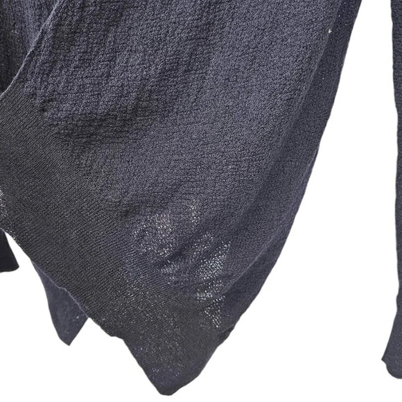 Eileen Fisher Womens 100% Wool Textured High Low Long Sleeve Open Front Size MP - Picture 5 of 8